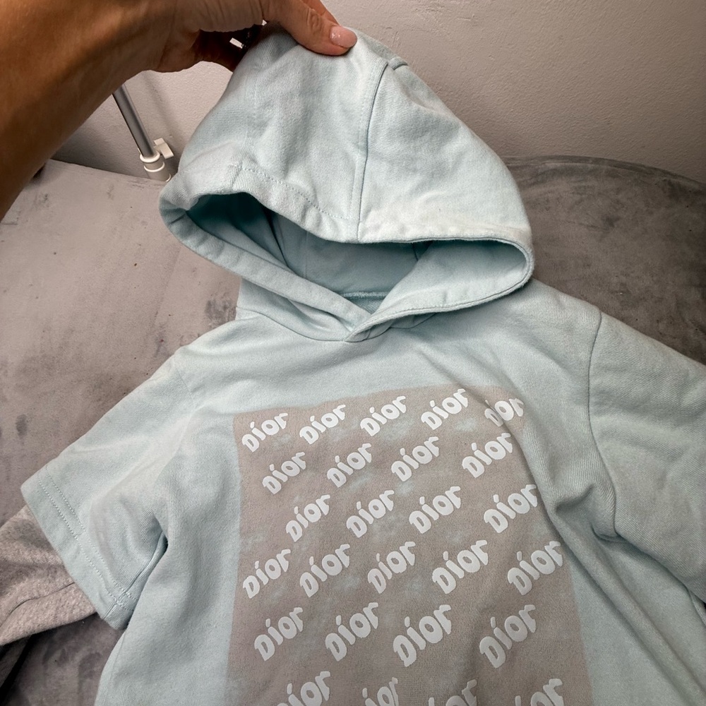 Dior Kids Sky Blue Hoodie